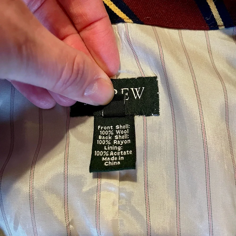 J. Crew Vintage 100% Wool Gray Tweed Herringbone Vest